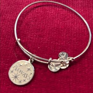 Alex Ani Always Silver Charm Bangle Bracelet